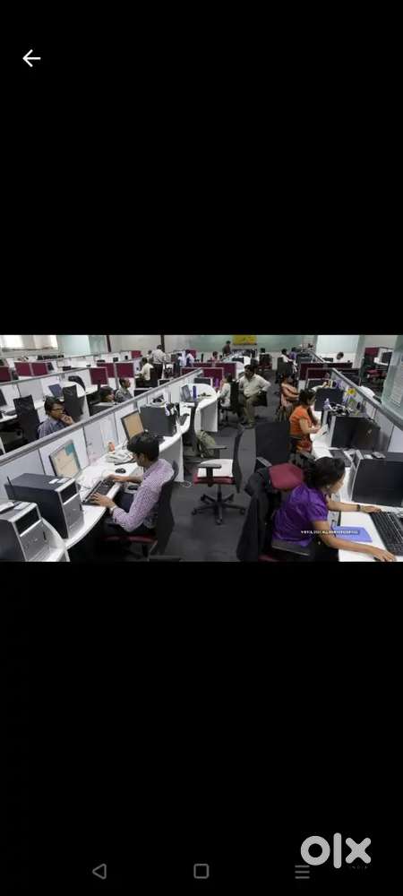 Receptionist and white colour job