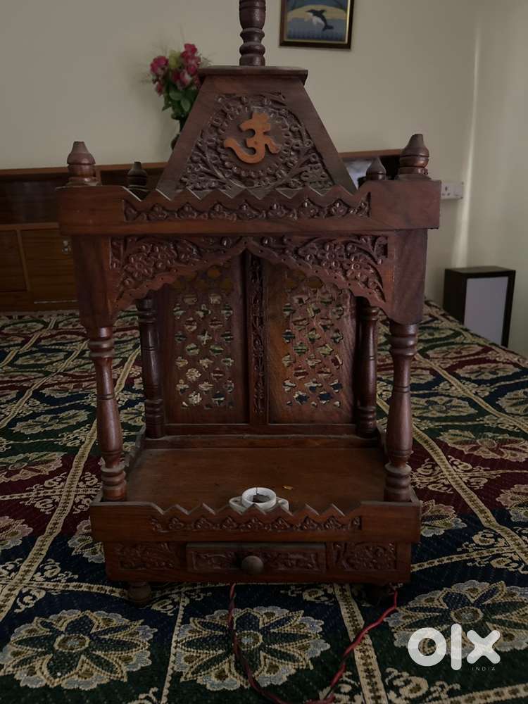 Mandir made of walnet wooden in good condition