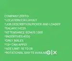 Hiring pickers and packers *PJR LAYOUT *