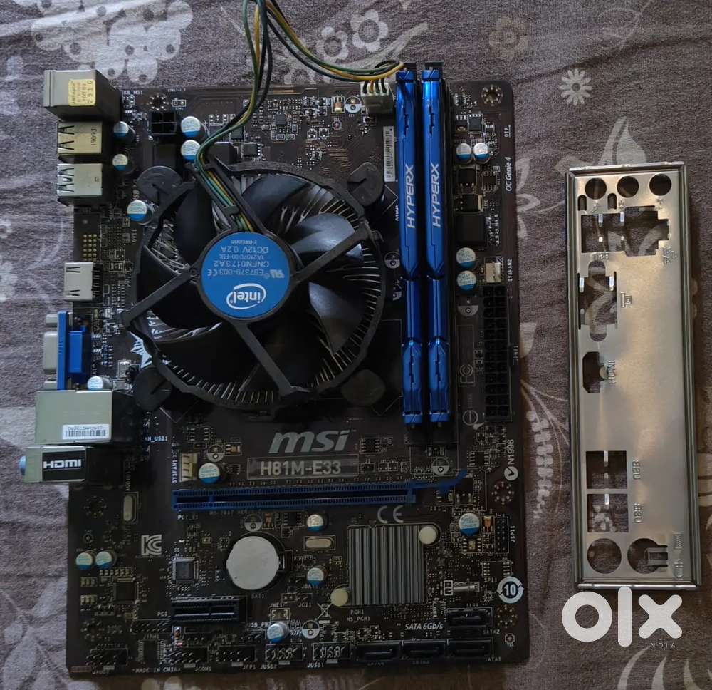 Motherboard with i5 processor and ram