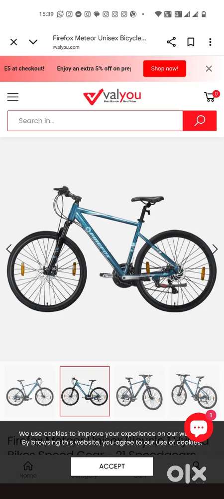 Firefox meteor 700c blue for sale