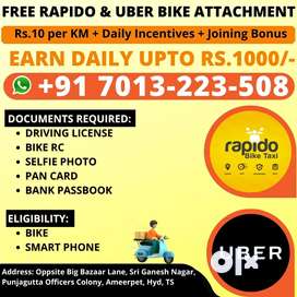UBER BIKE TAXI DAILY PAYMENT EARN EXTRA INCOME JOIN TODAY