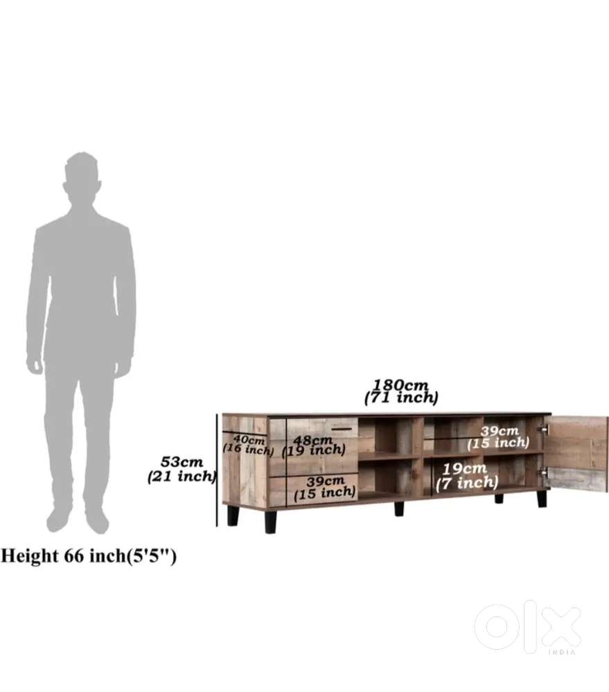 Deckup brand  Pinewood finish TV unit in excellent condition