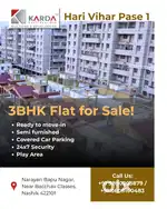Spacious Semi-Furnished 3 BHK Flat for Sale – Jail Road, Nashik