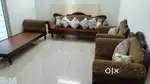 Vintage authentic solid teak food sofa set