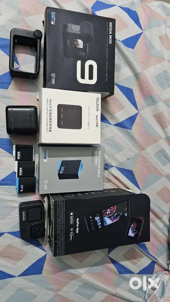 Full vlog set up go pro hero 9, media mod 9, Telesin 9 charging box