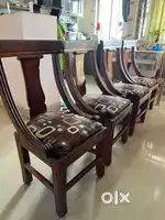 Teak Wood Dining Chairs – Set of 4, Excellent Condition