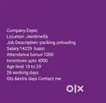 Wanted male(picker&loader) Jeedimetla