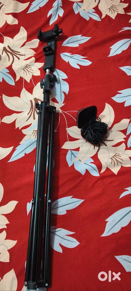 Mobile video stand & wire mic