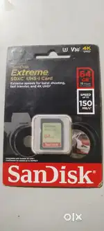 SanDisk Extreme SDXC 4K UHD 64GB 10 pises