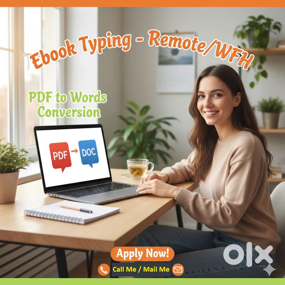 WORK FROM HOME  Simple work - type from PDF to MS Word Use your mobile