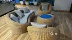 5 Seater cane safa