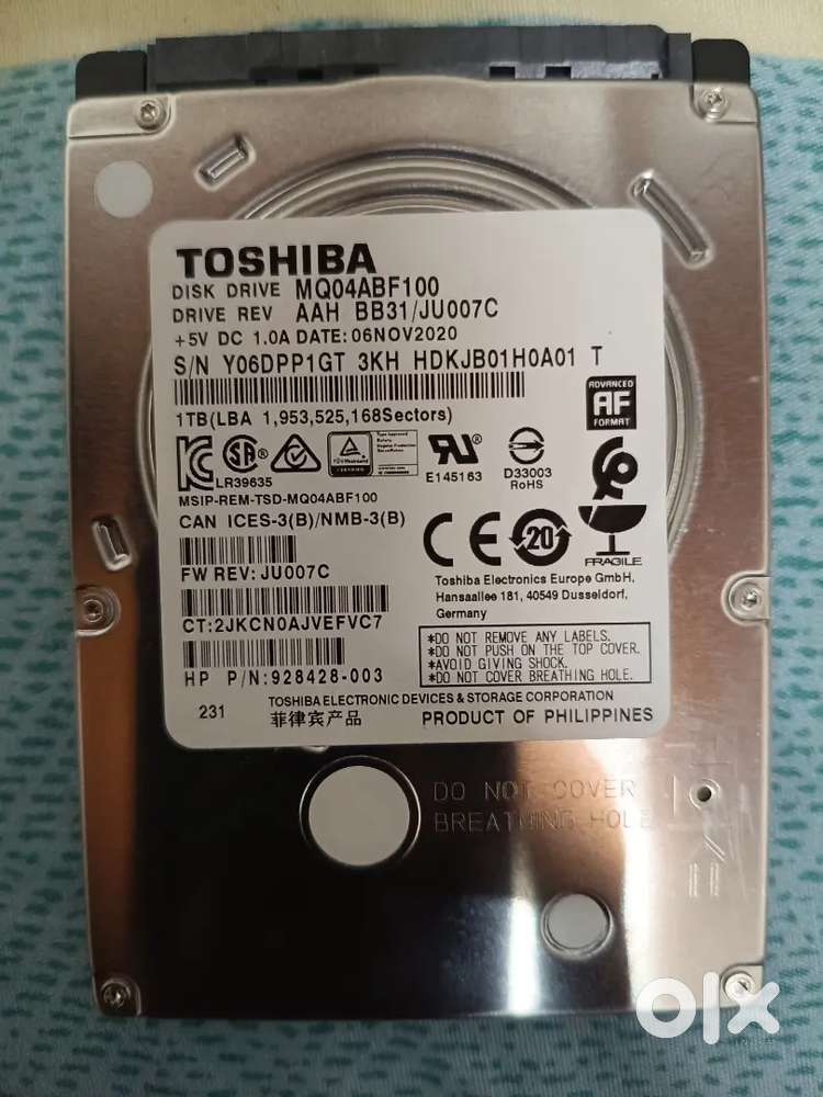 1TB Laptop Hard disk