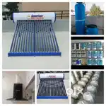 Solar water heater electirc geyser chimney water purifier availabe