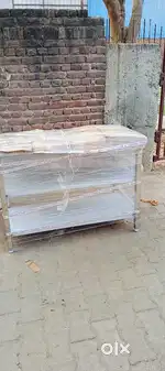 Old commercial kitchen equipments counter table