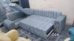 Italian L Shape Sofa Cumbed With Hydraulic Storage
