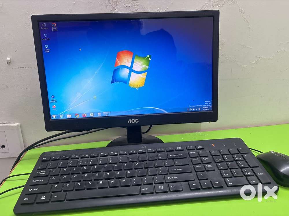 Computer Setup with keyboard, Mouse , CPU and UPS