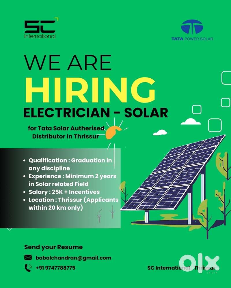 Electrician for Tata Power Solar