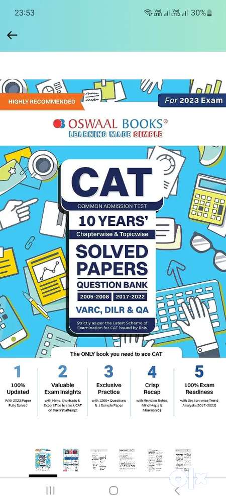 Oswaal CAT Exam Previous Year Question Papers