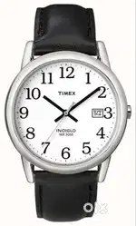 Timex Easy Reader INDIGLO (35mm) White Dial / Black Leather Strap