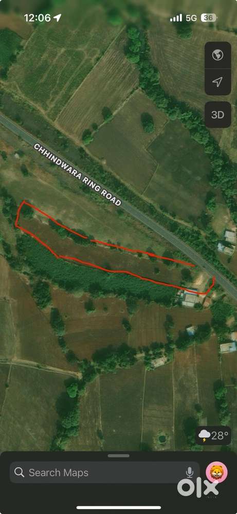 Bypass touch land ,75 feet front on bypass main road.