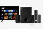 4K 49inch VU android TV+ 4K Amazon fire stick+ Sony D10 home theatre