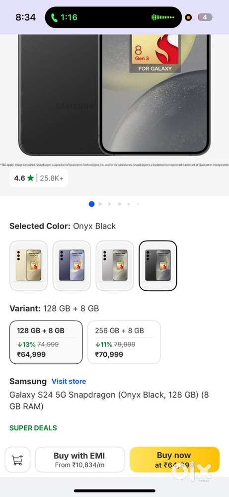 Samsung s24 new box pack 8 128