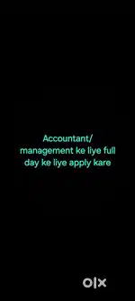 Full time Accountant who operates on tally and some data entry work