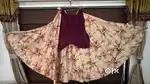 Floral Printed Dress with Maroon Top – Perfect for Functions