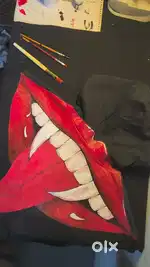 Hand painted Baggy hoodie