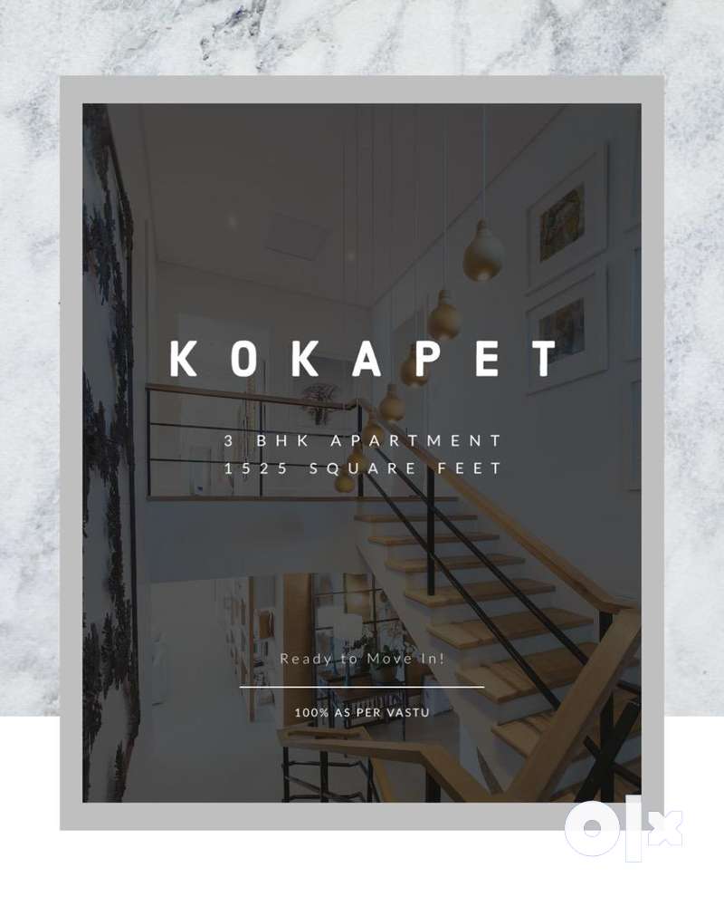 Brand New - Kokapet - Ready to Move Modern Apartment - 3 BHK - 1525