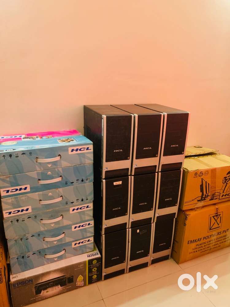 9 Pcs HCL Desktop + Monitor Combo – Bulk Sale