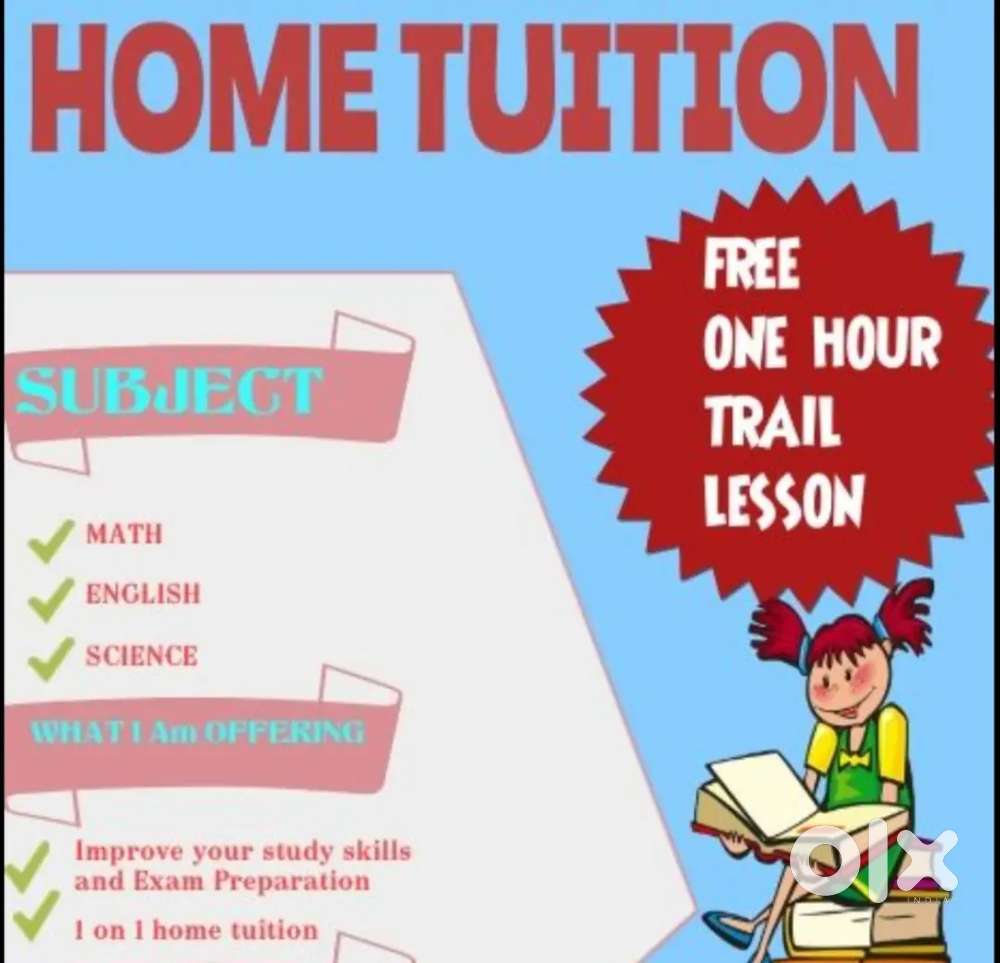 Home tution available from class 1 to 10