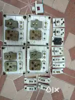 Power plug, 3 pin socket, on/off button