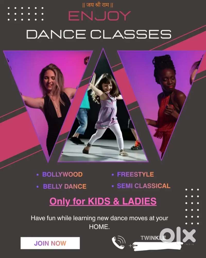 Dance classes for kids and ladies.