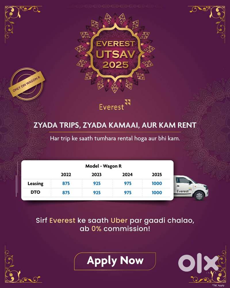 Driver - Driver Wanted to Drive Everest Fleet Cars on Uber