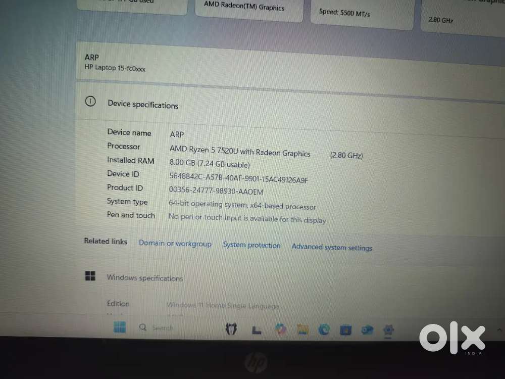 Brand New condition HP Laptop (within warranty)