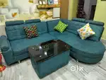 Sofa with Centre table with free cushions