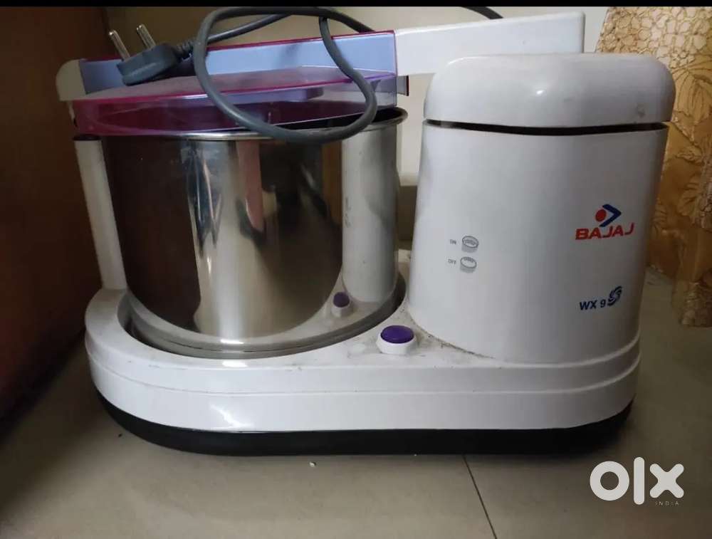 Bajaj WX 9 175-Watt Wet Grinder with Arm, White & Pink