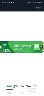 WD M2 SATA SSD 480 GB with Enclosure