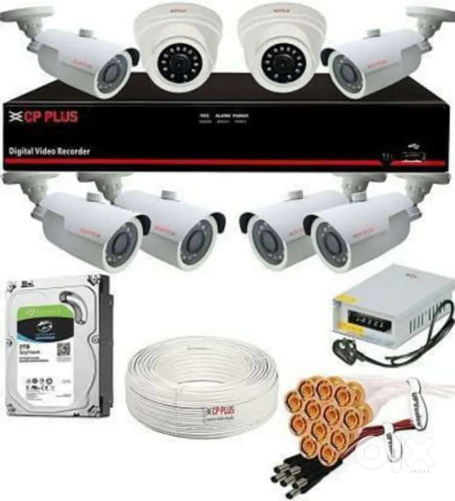 CCTV camera full set with tv 8p camera