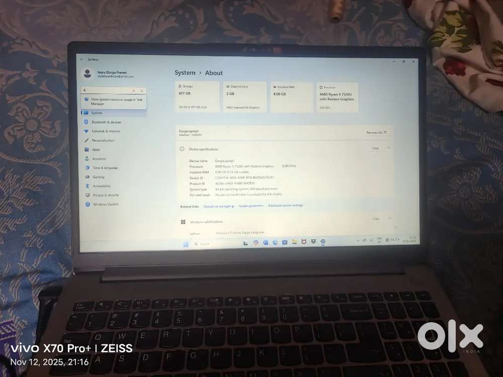 Lenovo Ryzen 5 laptop