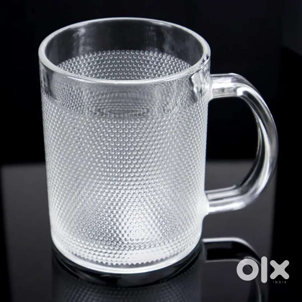 Glass mag The item in the image is a glass mug, often referred