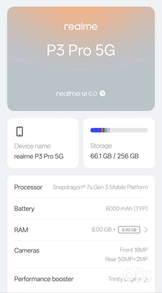 Realme P3 pro 5g 8/256
