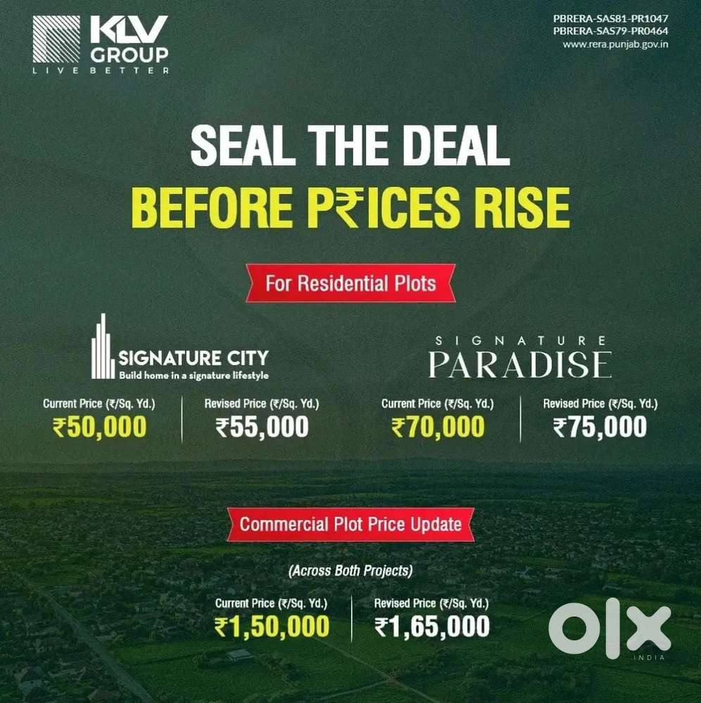 100 gaj plot available for sale in klv signature city