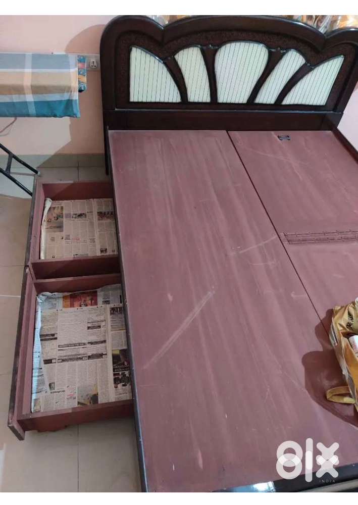 Queen size bed with storage for sale
