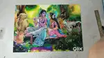 Radha Krishna handmade painting