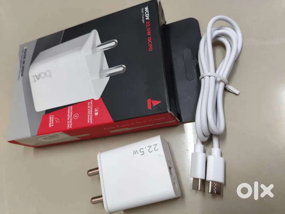 boAt 22.5W Fast Charger  Sealed Pack  iphone & Android