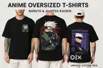 Anime Oversized T-Shirts | Naruto & Jujutsu Kaisen Unisex Cotton Tees