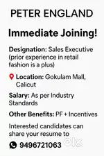 Sales staff Hiring
